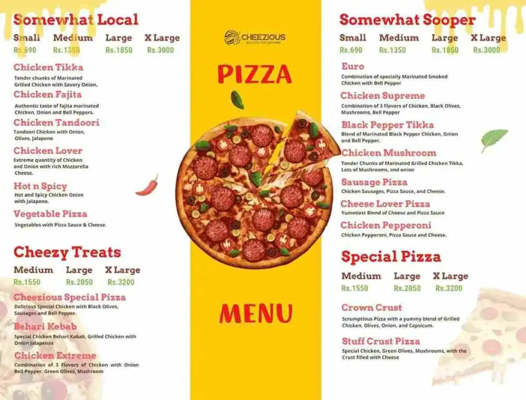 cheezious menu list 2